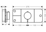 Modul s termostatem Hansgrohe Axor One podomítkový do 3 přijímačů vnější komponent, chrom