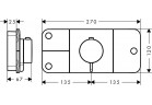 Modul s termostatem Hansgrohe Axor One podomítkový do 3 přijímačů vnější komponent, chrom