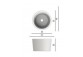 Umyvadlo na postavení na desku Scarabeo Bucket 35x22 cm bílá- sanitbuy.pl