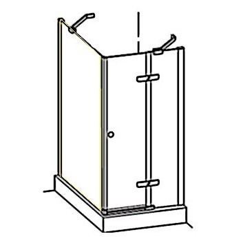 Pevná boční stěna Huppe Enjoy ELEGANCE 120 cm, montáž na vaničku, stříbrný profil matná, čiré sklo- sanitbuy.pl