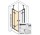 Dveře pro pevnou boční stěnu PRAWE Huppe Enjoy PURE 75 cm, montáž na vaničku, stříbrný profil matnáný, čiré sklo z Anti-Plaque