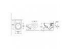 Závěsné wc s hlubokým splachováním Villeroy&Boch Subway 2, 370x560mm TECHNOLOGIA ViFresh, odtok vodorovný bílá