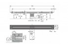 Kompletní lineární odtok Viega Advantix Vario (těleso + rošt) ocel błyszcząca - lesklá