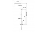 Sprchový systém Omnires Darling na stěnu chrom výška 108cm