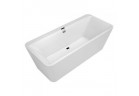 Vana volně stojící Villeroy&Boch Squaro, 180x80 cm, system dopływowy, Quaryl, Weiss Alpin, UBQ180SQE9T2V-01