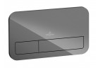 Splachovací tlačítko Villeroy&Boch ViConnect Glass, Glossy Grey, 26.9 x 16 cm, 2 zakresowy