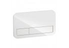 Splachovací tlačítko Villeroy&Boch ViConnect Glass, Glossy White, 26.9 x 16 cm, 2 zakresowy