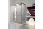 Sprchový kout Novellini Nexis 1 obdélníková se stropem a horní sprchou 120x80x209 cm, levá, bílé