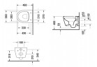 Mísa WC Duravit ME by Starck podvěsná Compact Rimless 37x48 cm, s hlubokým splachováním, bílá s povrchem WonderGliss