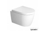 Mísa WC Duravit ME by Starck podvěsná Compact Rimless 37x48 cm, s hlubokým splachováním, bílá s povrchem WonderGliss- sanitbuy.pl