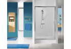Dveře posuvné SanPlast TX 120x190cm sklo čiré, bílý profil, šířka vstupu 500 mm, Glass Protect