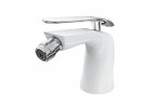 Bidetová baterie Art Platino Emira Páková, výška 13.9cm chrom/bílá 
