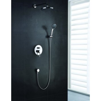 Sprchový set Blue Water Denver podomítkový s hlavovou sprchou a sprchou, chrom - sanitbuy.pl