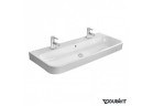 Umyvadlo nábytkové Duravit Happy D.2 broušené 120x50,5 cm, z dwoma otvory pro baterii, z přepadem, bílá 