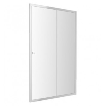 Dveře sprchové Omnires Bronx szklane, posuvné 110x185 cm sklo čiré profil chrom - sanitbuy.pl