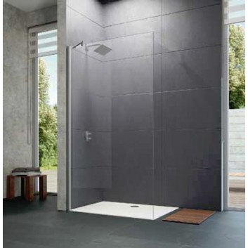  Pevná boční stěna volně stojící Huppe Design pure, profil chrom eloxal 90cm 2 Anti-plaque- sanitbuy.pl