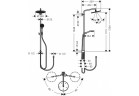 Sprchový set, Hansgrohe Croma Select S Reno 280 1jet chrom 