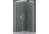Sprchový kout Novellini Rose Rosse A 82-85x200 cm rohová , stříbrný profil, čiré sklo- sanitbuy.pl