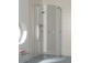 Sprchový kout ćwierćkolista, Kermi Raya lítací dveře, sklo čiré KermiClean, profile srebrne 80x80x200 - sanitbuy.pl