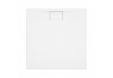 Čtvercová sprchová vanička Villeroy & Boch Architectura MetalRim 100x100x1,5 cm z akrylu, bílý Weiss Alpin 