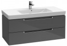 Skříňka pod umyvadlo Villeroy&Boch Subway 2.0, 987x520x449 mm, Glossy Grey