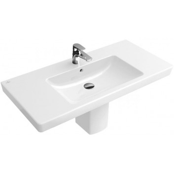 Umyvadlo nábytkové Villeroy&Boch Subway 2.0, 100x47 cm, s jedným otvorem, z přepadem, bílý CeramicPlus- sanitbuy.pl