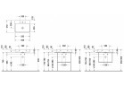 Závěsné umyvadlo Duravit DuraSquare 60x47 cm s otvorem pro baterii, bez přepadu bílá