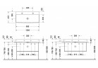 Závěsné umyvadlo Duravit DuraSquare 100x47 cm z 2 otvory pro baterii, bez přepadu bílá
