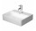Umyvadlo na postavení na desku Duravit DuraSquare 45x35 cm s otvorem pro baterii, bez přepadu bílá