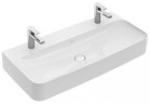 Umyvadlo stěnová obdélníková Villeroy&Boch Finion 1000x470 mm bez přepadu Weiss Alpin CeramicPlus pro 3otvorovou armaturu