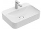 Umyvadlo na postavení na desku Villeroy&Boch Finion 600 x 445 mm, CeramicPlus, możliwy montáž armatury 3 otvory, bílá- sanitbuy.pl