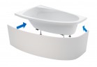 Obudowa Excellent Flex system pro zástavbu płytkami vany velikost 1800x850mm