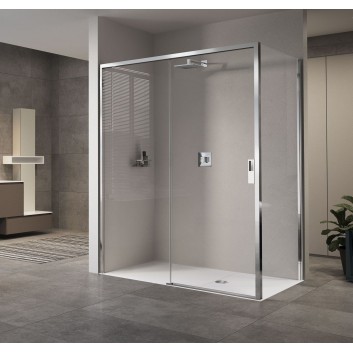 Dveře sprchové levé Novellini Opera 2P 97-101x200cm čiré sklo, profil chrom - sanitbuy.pl