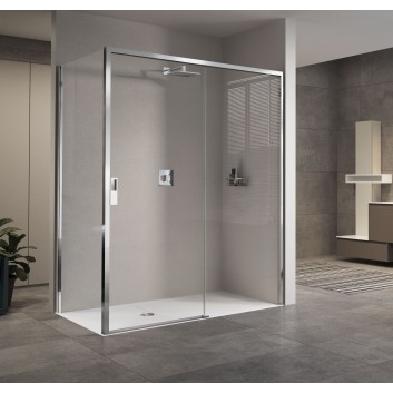 Dveře sprchové levé Novellini Opera 2P 97-101x200cm čiré sklo, profil chrom - sanitbuy.pl