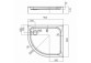 Sprchová vanička asymetryczny Novellini City R 80x90 cm pravý bílý- sanitbuy.pl