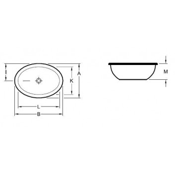 Umyvadlo pod desku Villeroy & Boch Loop&Friends 48,5x32,5 cm, z přepadem, s povrchem CeramicPlus, bílá Weiss Alpin - sanitbuy.pl