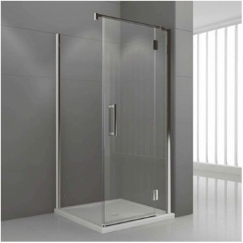 Dveře s pevným prvkem LEWE Novellini Modus G+F 116,5-119,5x195 cm profil chrom, sklo čiré- sanitbuy.pl