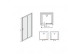 Dveře wnękowe Sanplast TX 120 cm D2/TX5b-120 posuvné, stříbrný profil lesklý, sklo transparentní