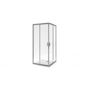 čtvercový sprchový kout Excellent Actima 80x80x190 cm profil chrom lesklá, čiré sklo- sanitbuy.pl