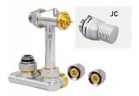 Sada ventilů Jaga Set 101 rohový (zásobování od wewnątrz) - hlavice stříbrný