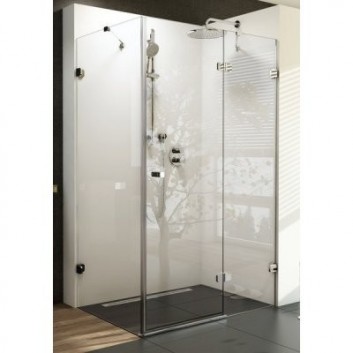 Dveře sprchové i stěna stálá BSDPS 120x90 L Ravak Brilliant z wejściem z przodu - levé, chrom + transparent- sanitbuy.pl