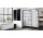 Stěna - Walk-in Novellini Kuadra H Black 100 cm, profil černá, sklo čiré, vzor pasy