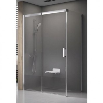 Dveře sprchové Ravak Matrix MSDPS-100/100 L s pevnou boční stěnou bílá + transparent - sanitbuy.pl