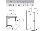 Sprchový kout Ravak SmartLine čtvercová čtvercová SMSRV4 90x90 Chrom+Transparent 190 cm - sanitbuy.pl