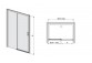 Dveře posuvné D2L(P)/FREEZONE 110x190 cm profil bahama beż, sklo Grey- sanitbuy.pl