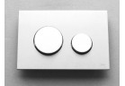 Splachovací tlačítko TECEloop do WC - sklo bílé, Tlačítka matný chrom