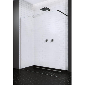 Stěna Walk-In Radaway Modo New Black I 120, sklo čiré- sanitbuy.pl