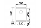 Zlew podblatowy Blanco Siligranit InFino 32x40cm bez automatické zátky, antracit