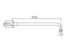 Rameno pro hlavovou sprchu Giulini Giovanni 40cm, chrom
