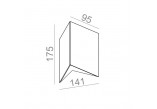 Nástěnné svítidlo AQForm Camber square rift LED, bílý matnáný- sanitbuy.pl